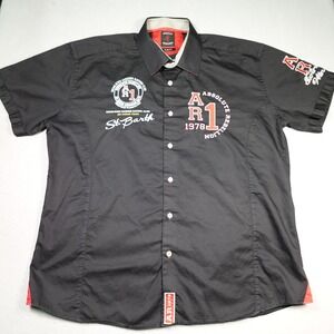 Absolute Rebellion Shirt Mens 3XL Black Slim Fit Marine Racing St Barth Nautical